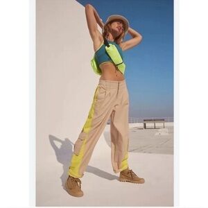 Free People Mesmerize Me Colorblock Pants- NWOT